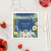 Blauer Blumengarten Brautparty Serviette (Beispiel)