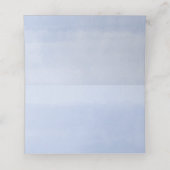 Blauer Blumengarten Elegante Platzkarte (Innenseite Aufgefaltet)