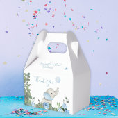 Blauer Blumengarten Elephant Babydusche Geschenkschachtel