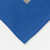 Blauer Blumengarten Fleecedecke (Ecke)