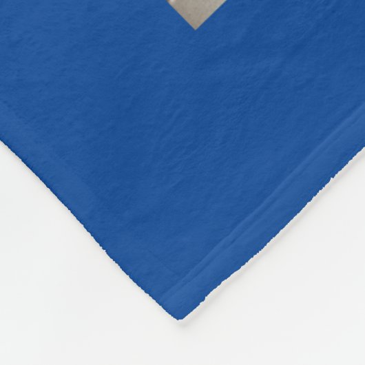 Blauer Blumengarten Fleecedecke (Ecke)