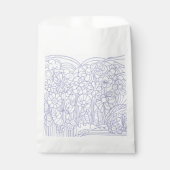 Blauer Blumengarten Geschenktütchen (Vorderseite)