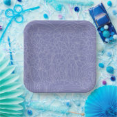 Blauer Blumengarten Pappteller (Party)
