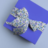 Blauer Blumengarten Satinband