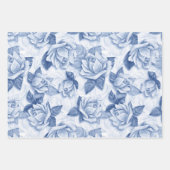 Blauer Blumengarten Schöner Blumengarten Geschenkpapier Set (Vorderseite 2)