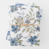 Blauer Blumengarten Schöner Blumengarten Geschenkpapier Set (Beispiel)