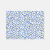 Blauer Blumengarten Vlieses Blanken Fleecedecke (Vorderseite (Horizontal))