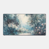 Blauer Blumengewerbe Schreibtischunterlage (Vorderseite)