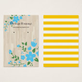 Blauer Blumenholz Rustikaler Hintergrund Ohrwurfka (Vorne & Hinten)