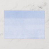 Blauer Blumenjunge Babyduschenbucheinlage Begleitkarte (Rückseite)