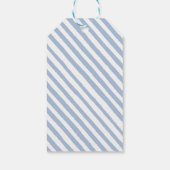 Blauer Blumenjungen Dusche Danke, Geschenk Tag Geschenkanhänger (Rückseite)