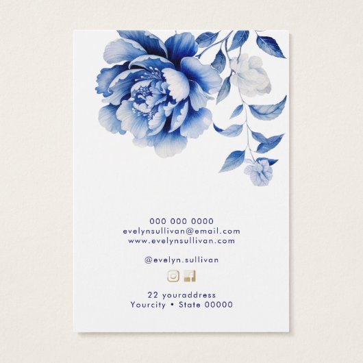 Blauer Blumenkettchen (Rückseite)