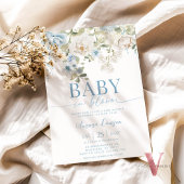 Blauer Blumenkohl in BLOOM Kinderdusche Einladung