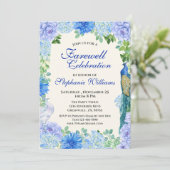 Blauer Blumenkohl Party Einladung (Stehend Vorderseite)