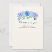 Blauer Blumenkohl Party Einladung (Rückseite)