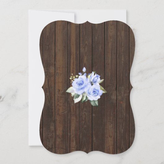 Blauer Blumenkohl und Brautparty Einladung (Rückseite)