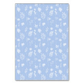 Blauer Blumenkranz rustikale klassische Hochzeit Tischnummer (Rückseite)