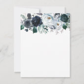 Blauer Blumenkreuz Dankeskarte (Rückseite)