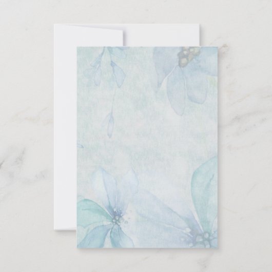 Blauer Blumenkreuz - Einladung zur Weihnachtsfeier (Rückseite)