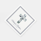 Blauer Blumenkreuz-Gemeinschaft des Jungen Serviette (Ecke)