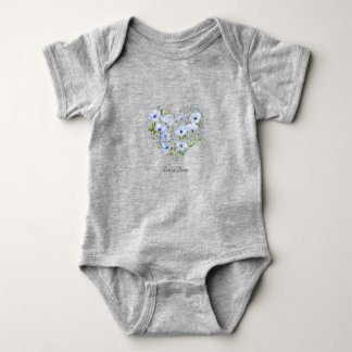 Blauer Blumenkrug Baby Strampler