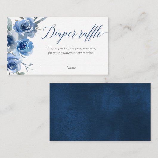 Blauer Blumenkrug Junge Gewinnkarten Begleitkarte (Vorne/Hinten)