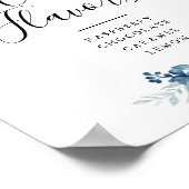 Blauer Blumenkuchen - Zeichen Poster (Ecke)