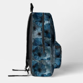 Blauer Blumenmuster-Rucksack Bedruckter Rucksack (Links)