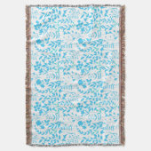 Blauer Blumenmuster.ST01 No BG Decke (Vorderseite Vertikal)