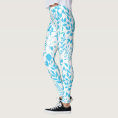 Blauer Blumenmuster.ST01 No BG Leggings (Links)