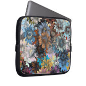 Blauer Blumenpflaster Laptopschutzhülle (Vorne Rechts)
