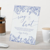 Blauer Blumenring Hundeschlitten Brautparty Spielz Sockelschild (In SItu)