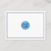 Blauer Blumensalon Visitenkarte (Rückseite)