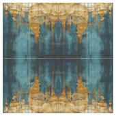 Blauer Blumenstoff Nahtloses Muster Boho Modern Stoff (Muster)