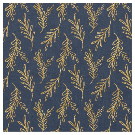 Blauer Blumenstoff Nahtloses Muster Elegant Boho Stoff (Nahaufnahme)