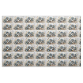 Blauer Blumenstoff Nahtloses Muster Für Nähen Stoff (Fat Quarter (45,7 x 55,9 cm))