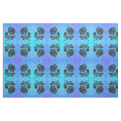 Blauer Blumenstoff Rose Silhouette 56" Stoff (Fat Quarter (45,7 x 55,9 cm))