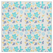 Blauer Blumenstoff Stoff (Muster)