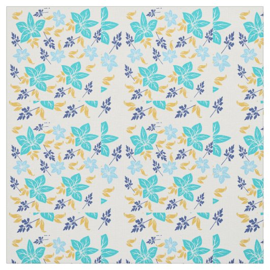 Blauer Blumenstoff Stoff (Muster)