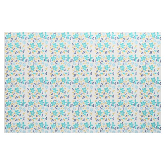 Blauer Blumenstoff Stoff (Fat Quarter (45,7 x 55,9 cm))