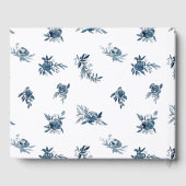 Blauer Blumenstrauch Gästebuch (Rückseite)