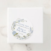 Blauer Blumenstrauß Babydusche Geschenkanhänger (Beispiel)