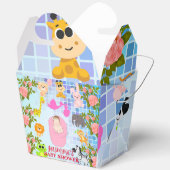 Blauer Blumenstrauß Boho Girl Babydusche Geschenkschachtel (Offen)