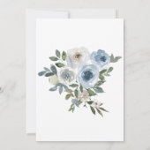 Blauer Blumenstrauß Bridal Dusche Einladung (Rückseite)