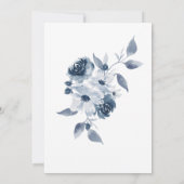 Blauer Blumenstrauß Bridal Dusche Einladung (Rückseite)