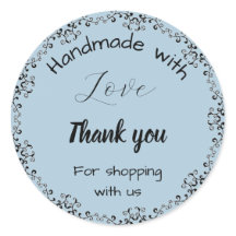 Blauer Blumenstrauß Business Aufkleber.