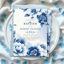 Blauer Blumenstrauß Chinoiserie, Aquarellwäsche Ta