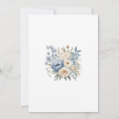 Blauer Blumenstrauß Einladung (Rückseite)