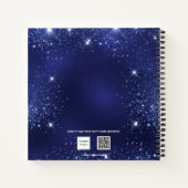 Blauer Blumenstrauß, elegant Notizblock (Rückseite)