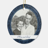 Blauer Blumenstrauß Gerahmt: Gedenkstätte: Bilderv Keramikornament (Links)